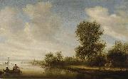 Salomon van Ruysdael River landscape oil